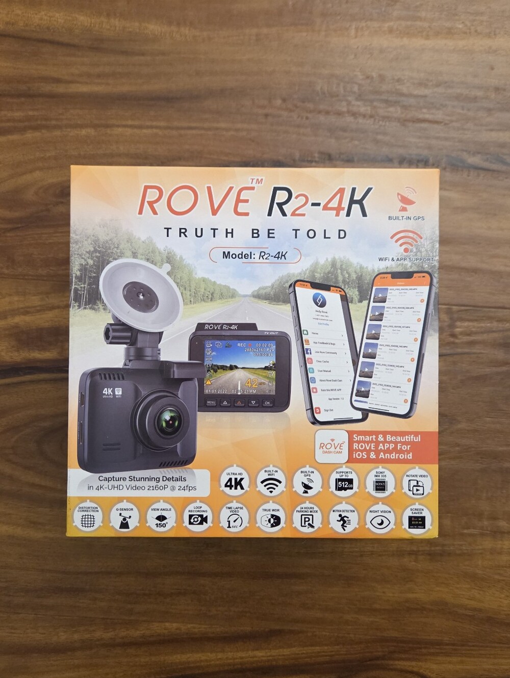 NWOT ROVE R2 4k Dash Cam